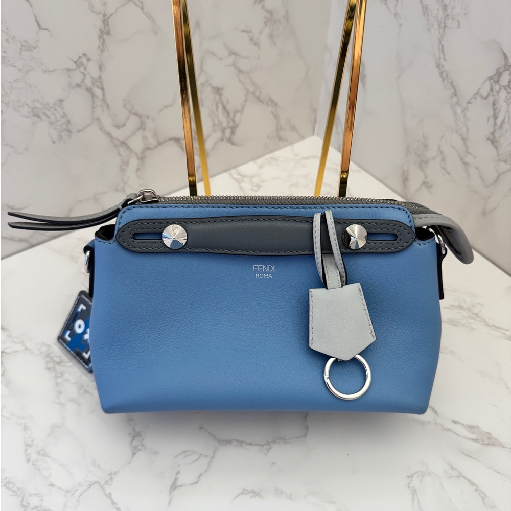Fendi By The Way crossbody in blue calfskin leather